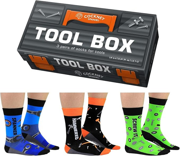 Calcetines para hombres de la caja de herramientas