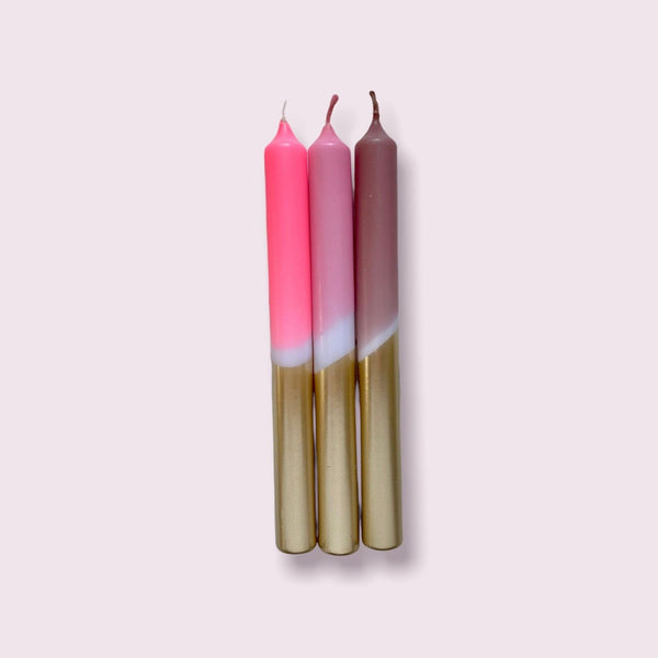 Bougies Dip Dye Or Harvest Moon