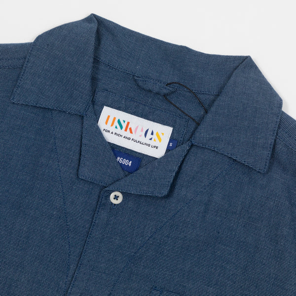 USKEES Cuban Short Sleeve Shirt In Blue