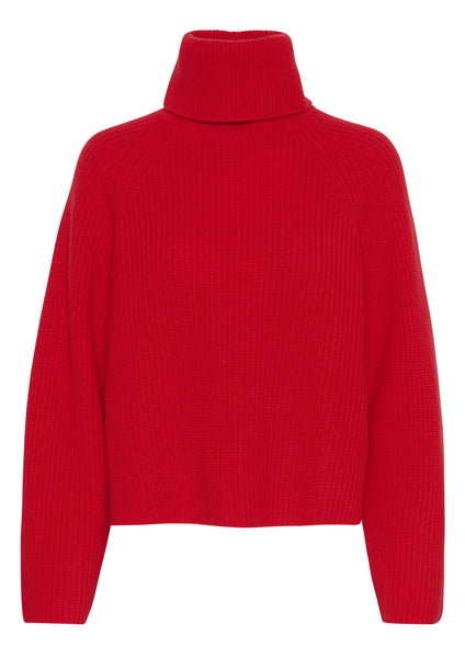 Lexa Roll Neck Pullover Red