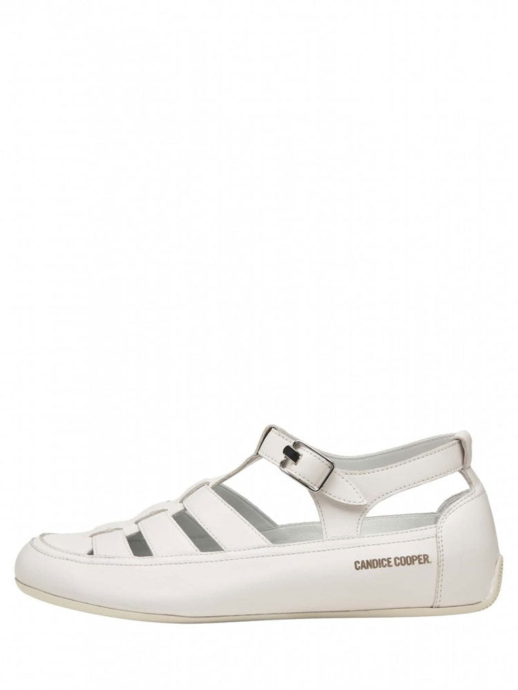 Rock T-bar Sandals White
