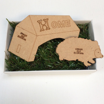 Wooden Animal House Magnetic Hedgehog