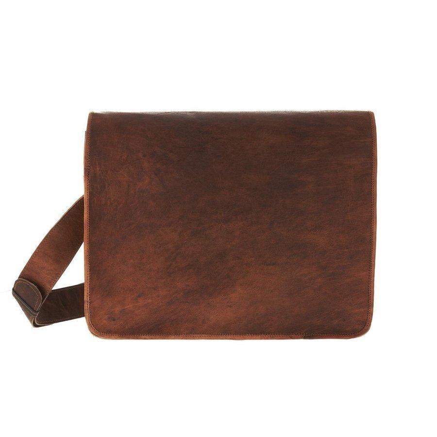 Medium Leather Messenger Bag