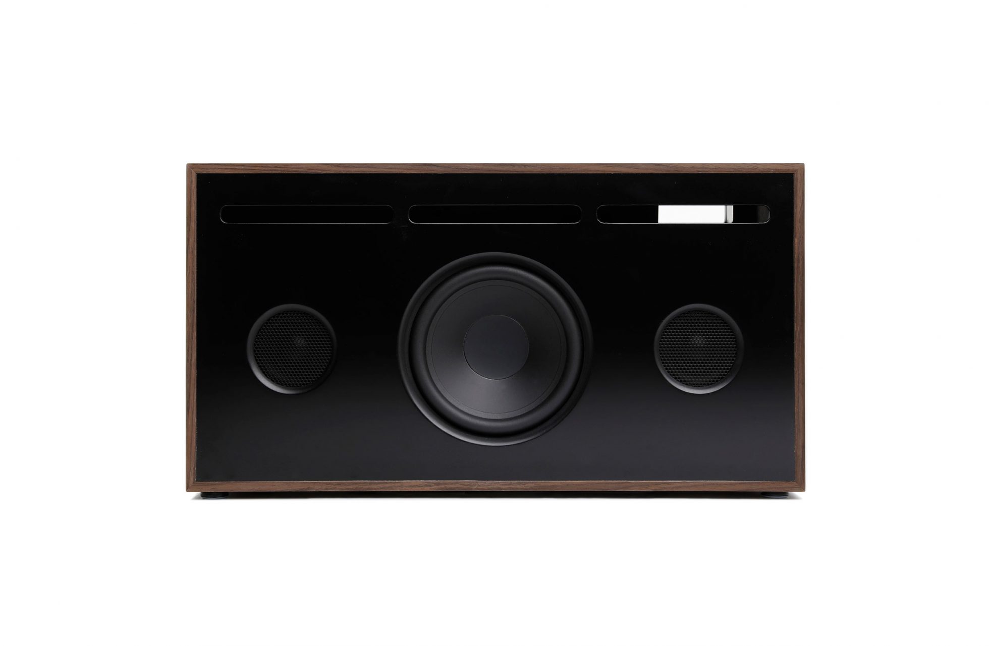 Walnut and Golden Aluminum Fabric PR 01 Speaker