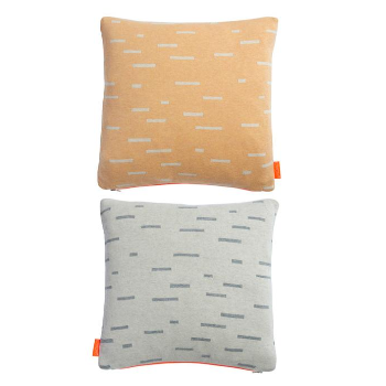Peach and Light Grey Smilla Cushion