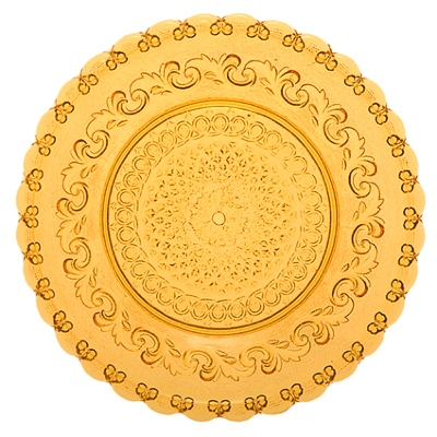 Large Amber Glass Plate