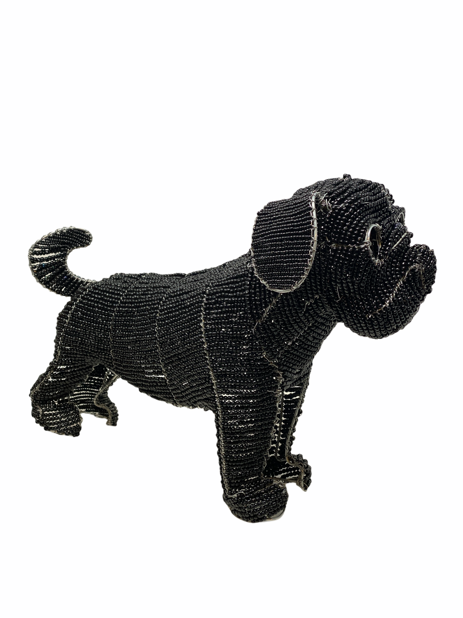 Hand Beaded Dog Sculpture French Bulldog