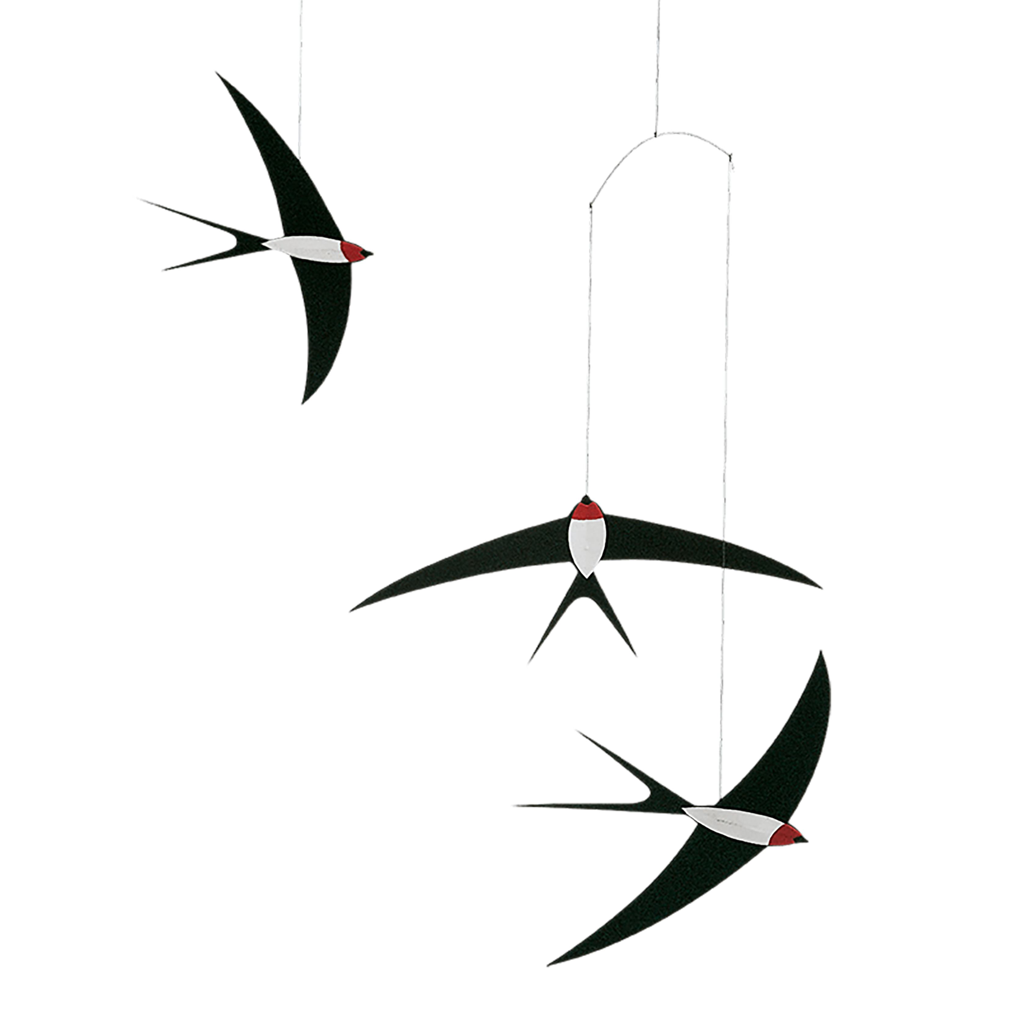 3 Flying Swallows Hanging Mobile