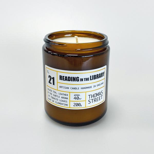 #21 Reading in the Library Glass Candle (200g)