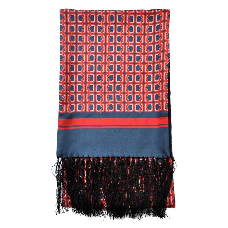 Scarlet Chain Silk Scarf