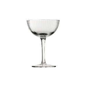 Set Of Two Art Deco Ridged Champagne Coupes