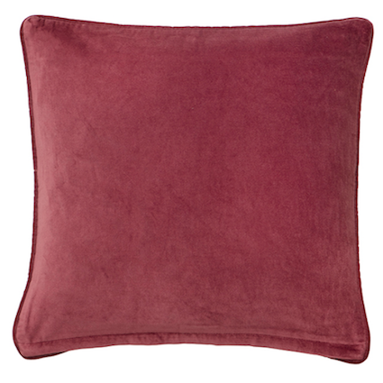 Velvet Cushion 50x50cm Burgundy