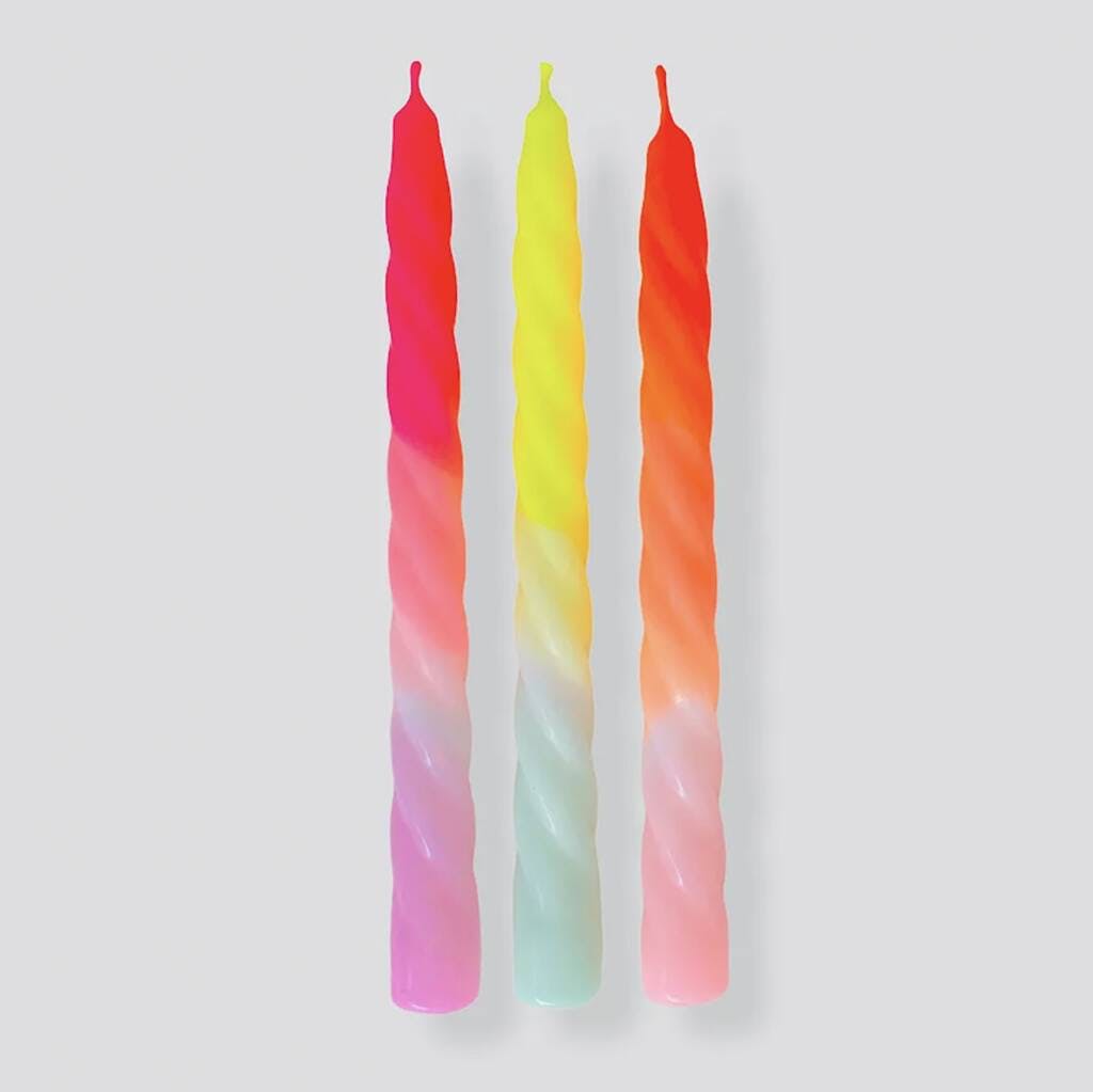Twisted Handmade Neon Candles