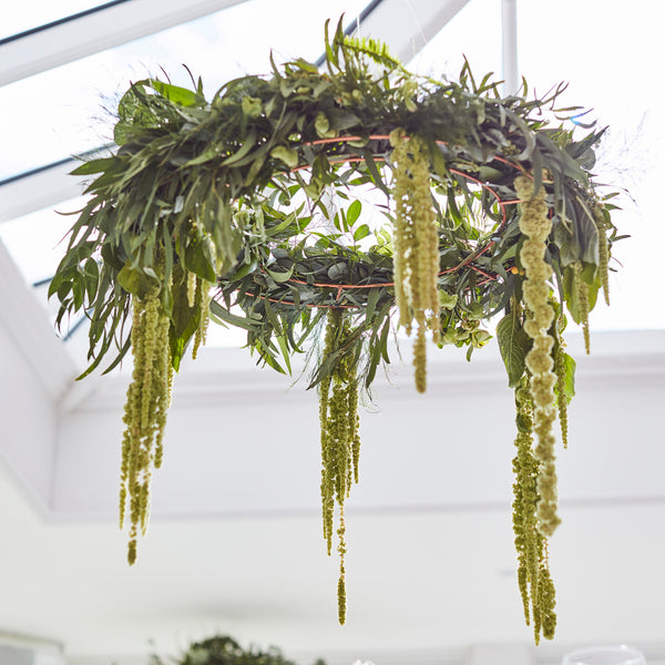 Hanging Chandelier Wedding Hoop