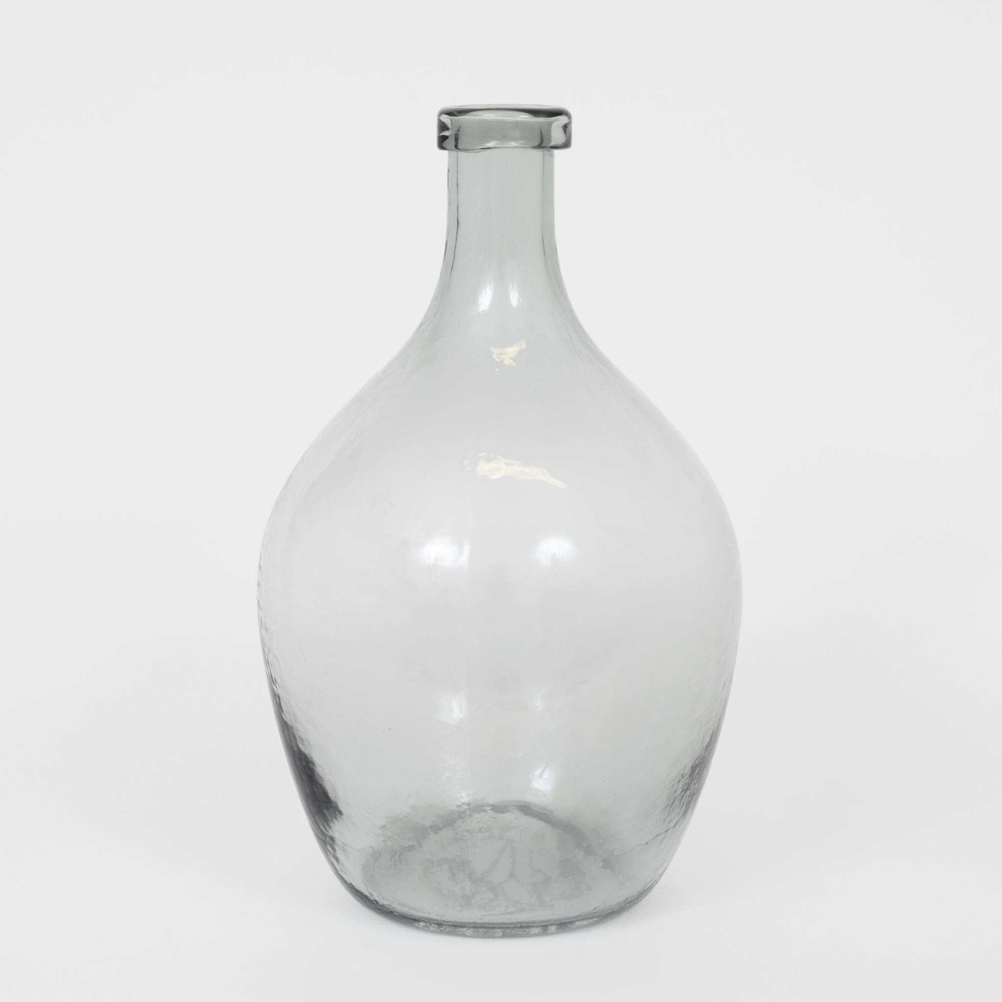 Grey Glass Balloon Vase Handblown