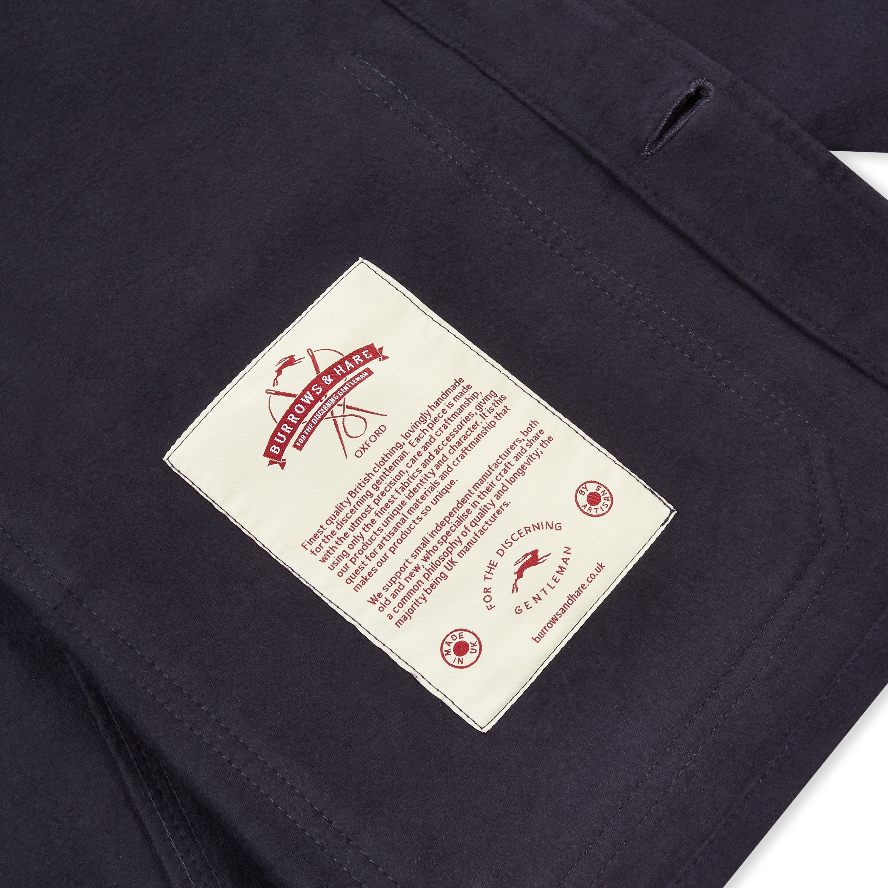 Burrows & Hare  Moleskin Workwear Jacket Navy