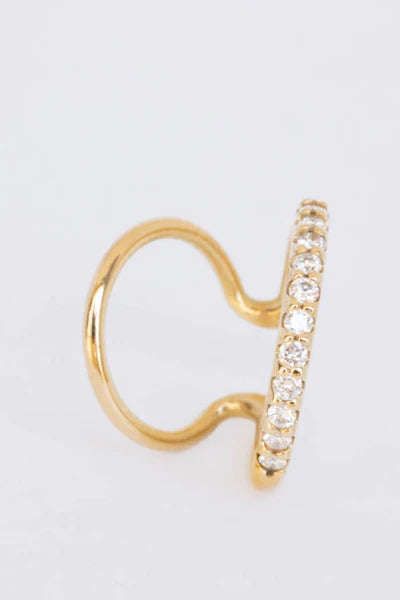 Clip D'oreille Double Trouble - Or 18kt Recyclé Et Diamants