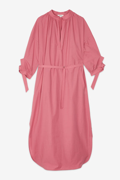 Long Poplin Dress - Geranio