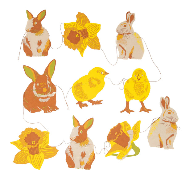 Chick And Rabbit Paper Decoration Garland