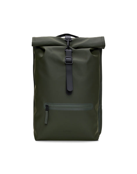 Rains Zaino Rolltop Rucksack W3 Green Art.13320