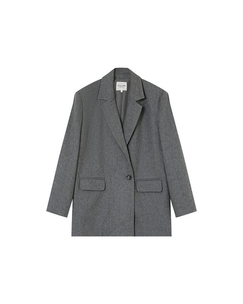 Wool Oversized Blazer Grey