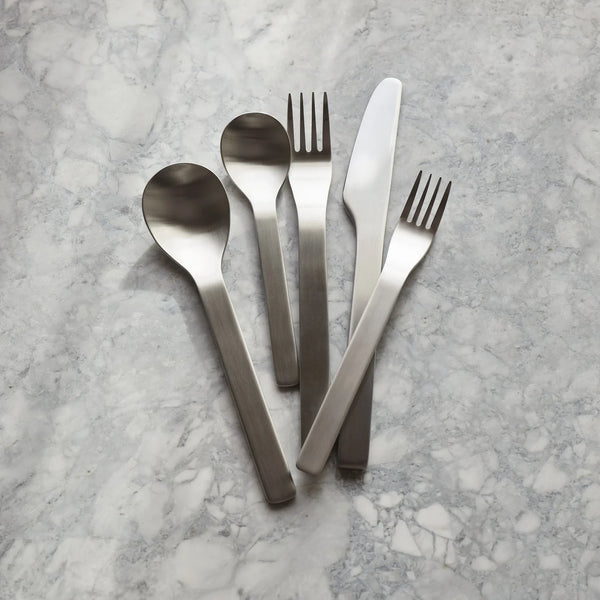 Set of 5 Brushed Stainless Steel Flint Cutlery Place Setting