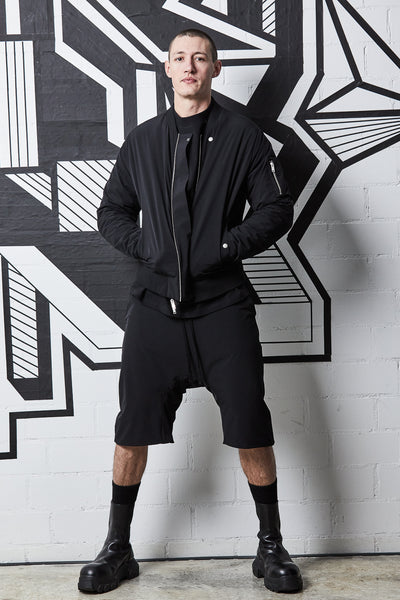 thom krom M Sj 603 Nylon Bomber Jacket Black
