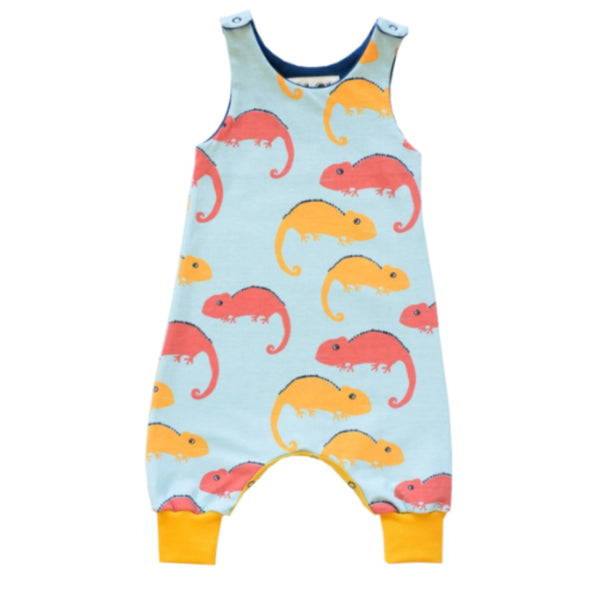 Romper Babygrow Adjustable Size Organic Cotton Chameleon
