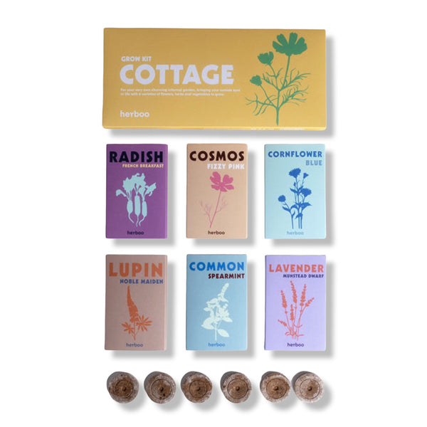 Herboo Seeds Set Grow Kit Cottage Garden