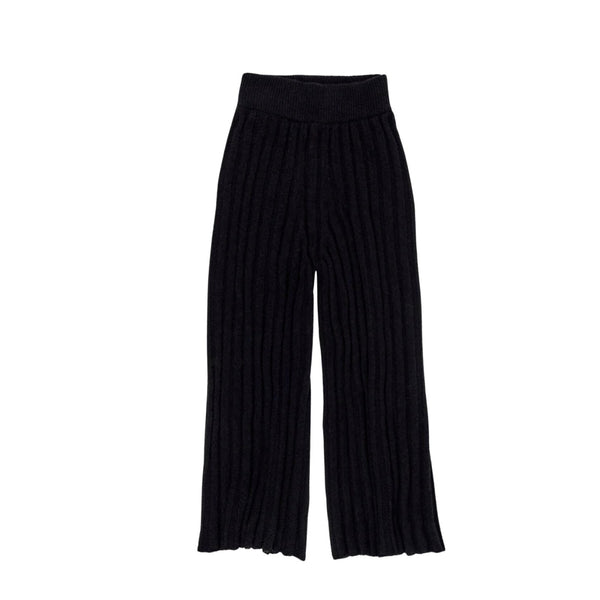 Large ribbed pants "Nakiri" - Black