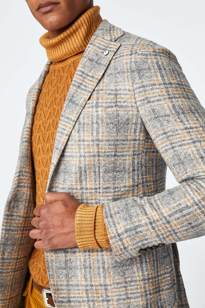 L.B.M. 1911 - Jack Jacket In Grey Check Jersey 35716/1 2817