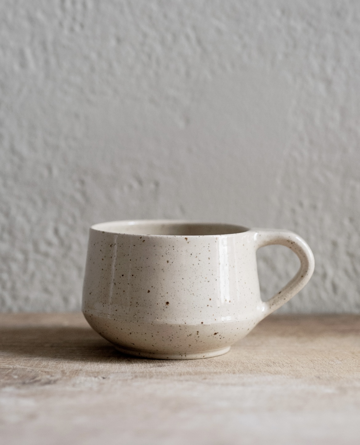 Vanilla handmade ceramic cup
