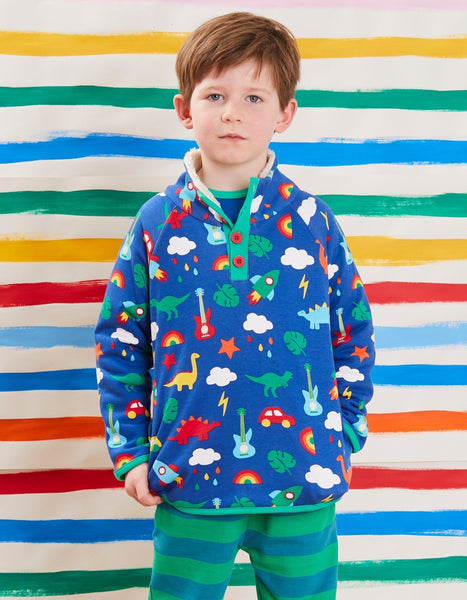 Mélange de temps de jeu Organic Cozy Fleece Up Up Up Up Imprimé