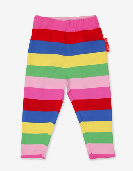Organic Pink Multi Striped Leggings