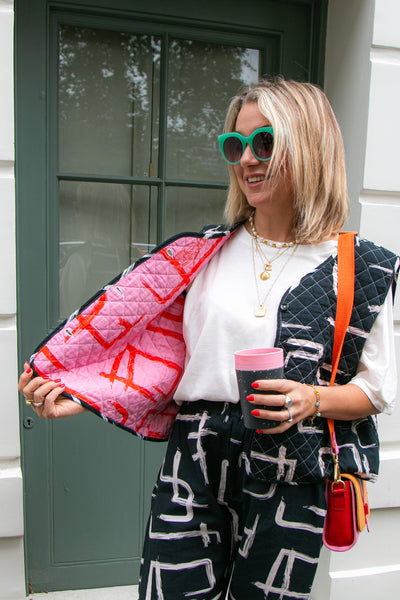 Wild Clouds Organic Cotton & Linen Reversible Quilted Vest By