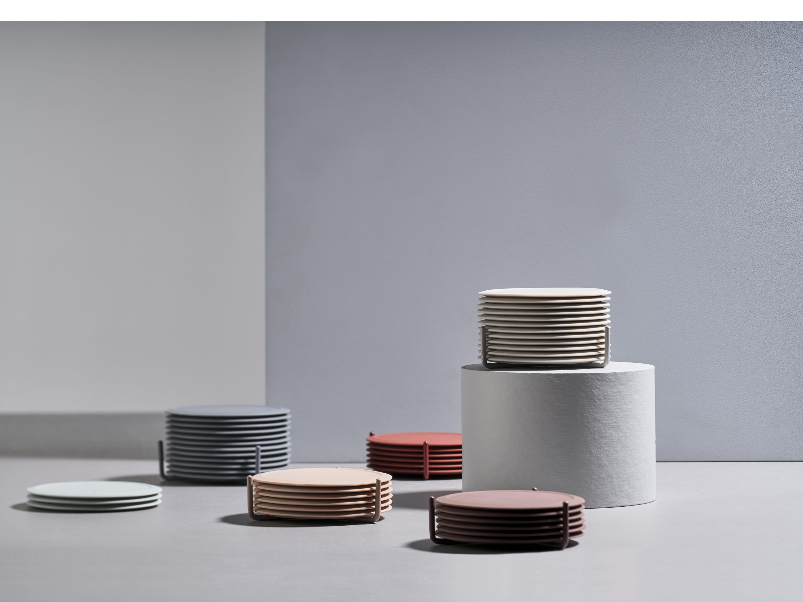 Zone Denmark Coasters With Holder - Khaki