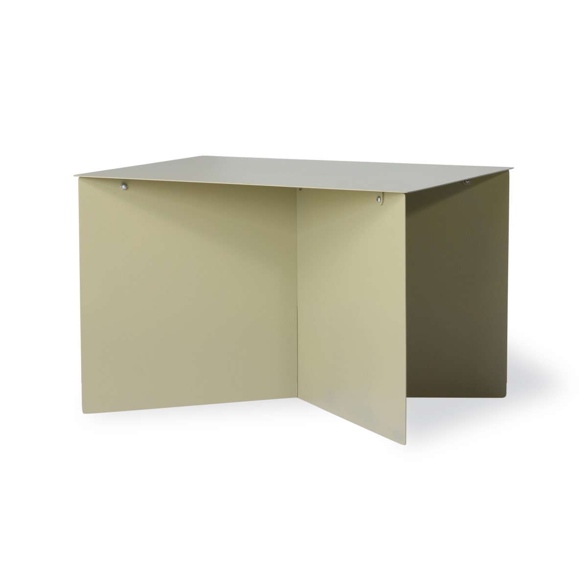 Table rectangulaire côté métal olive