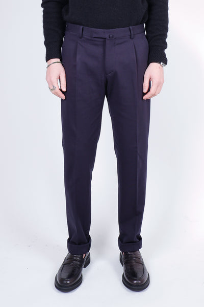 Cotton Stretch Smart Trouser Navy