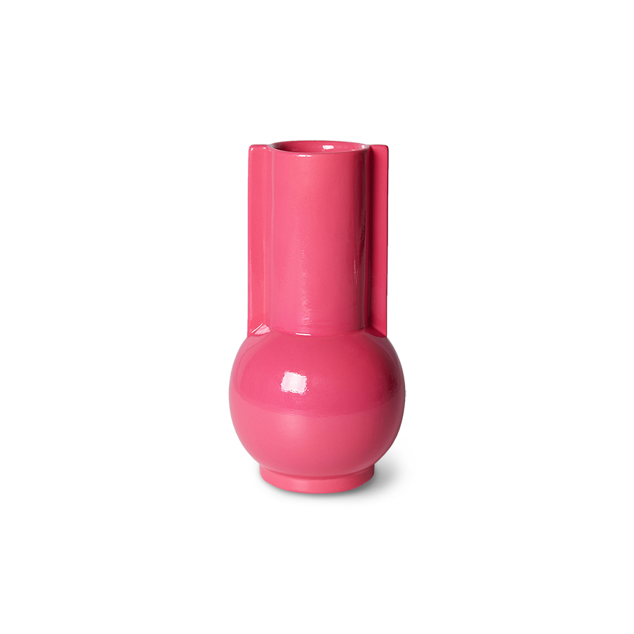 Hot Pink Ceramic Vase