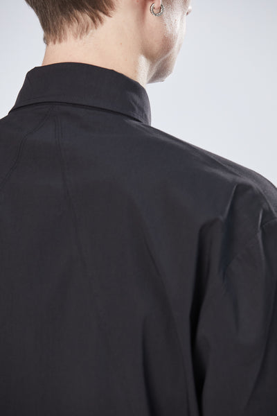 thom krom M H 145 Oversized Woven Stretch Cotton Shirt Black