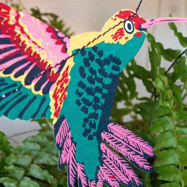 East End Press Garland Sewn Paper Tropical Birds