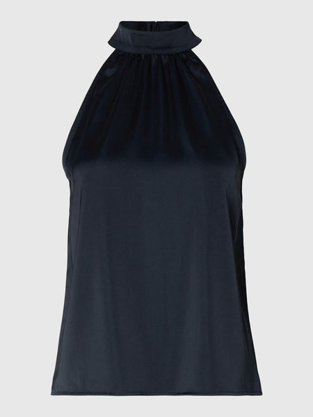 Lena-rachelle Halter Neck Top - Dark Sapphire