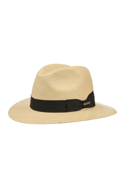 Marcellus Panama Traveller Hat Black/beige