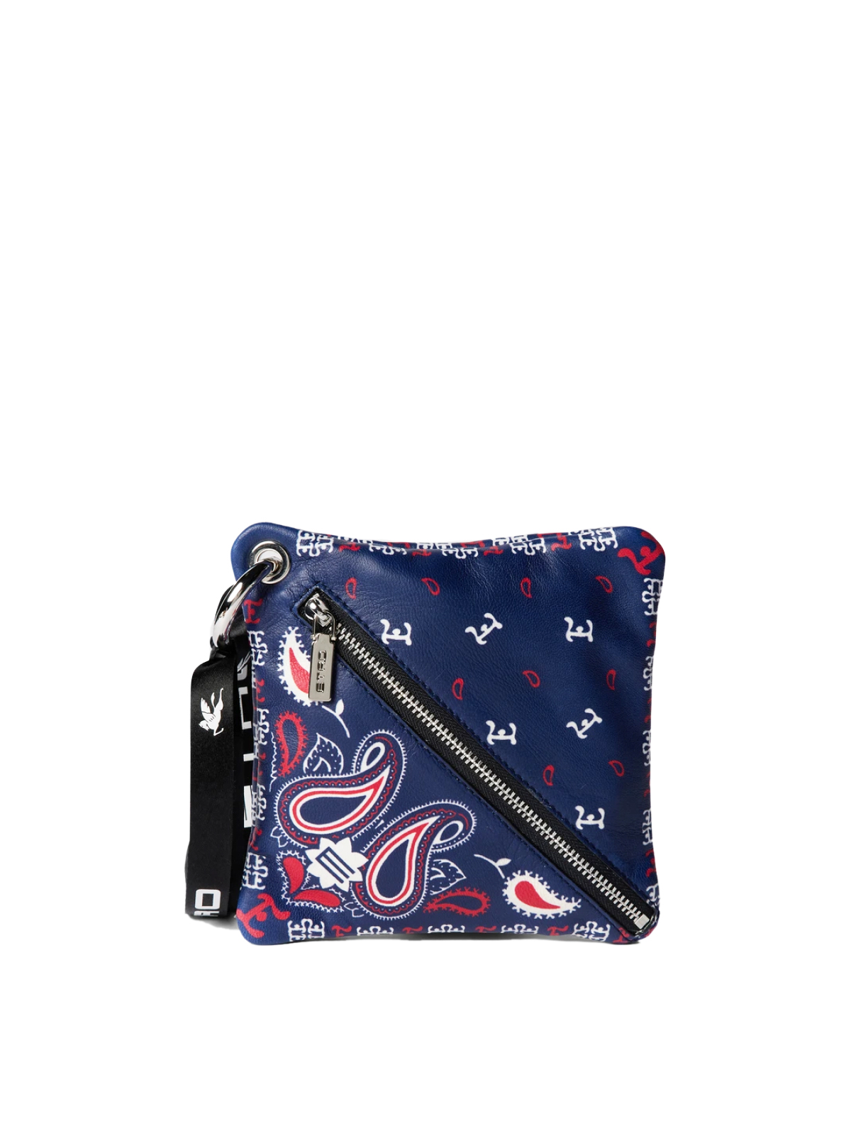 Paisley Print Logo Pouch Bag
