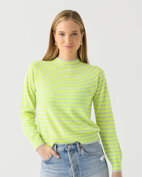 Neon Yellow Stripe Vary Crew