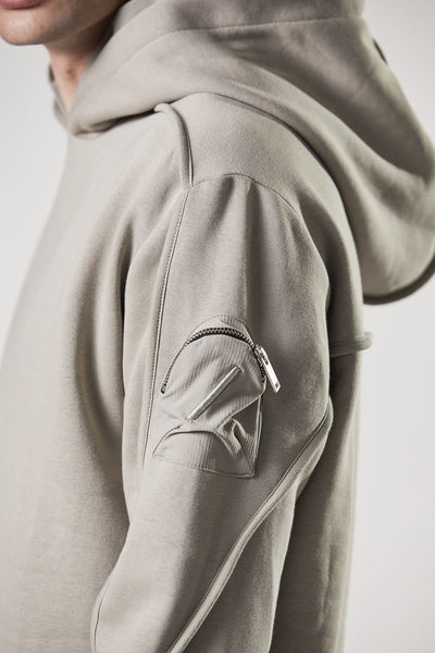 thom krom M S 179 Sleeve Pocket Hoodie Sand